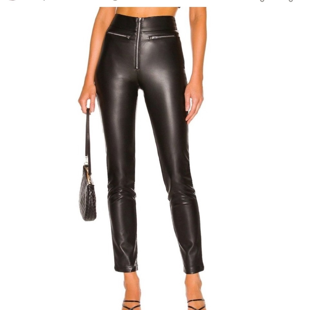 SUPERDOWN LEATHER PANTS WITH ZIPPER
